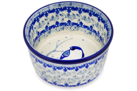 Polish Pottery Small Ramekin Bowl Waiting Birds UNIKAT