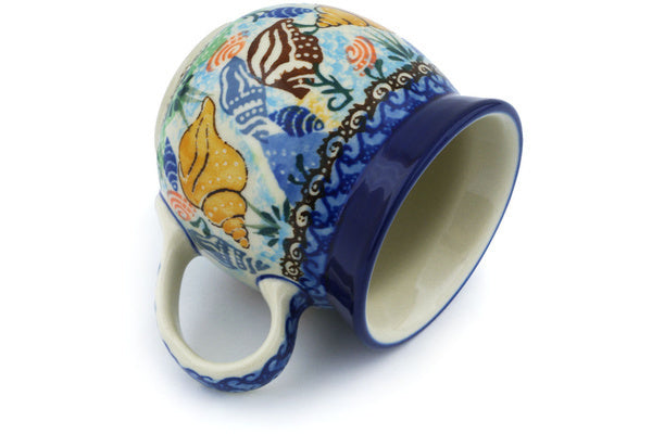 Polish Pottery 8 oz Bubble Mug Ocean Whisper UNIKAT