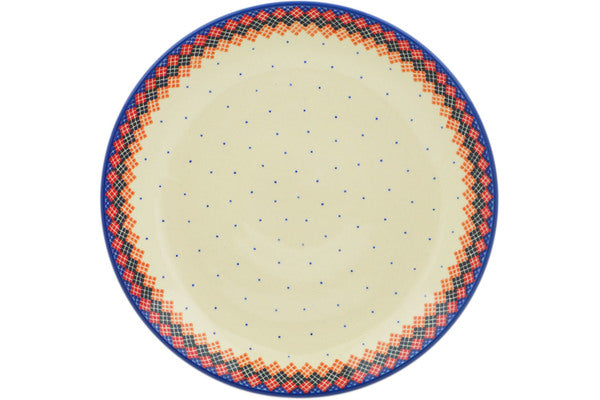 Polish Pottery 10½-inch Dinner Plate Holiday Flannel