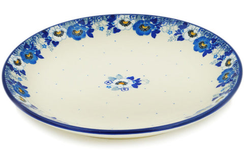 Polish Pottery 10½-inch Dinner Plate Blue Spring