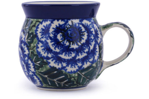 Polish Pottery 8 oz Bubble Mug Butterblue UNIKAT