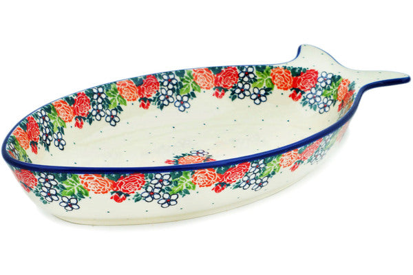 Small Fish Platter (Gothic)  S014T-13 - The Polish Pottery Outlet