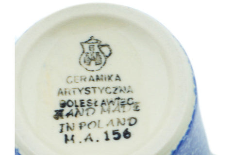 Polish Pottery 12 oz Tumbler Blooming Blues