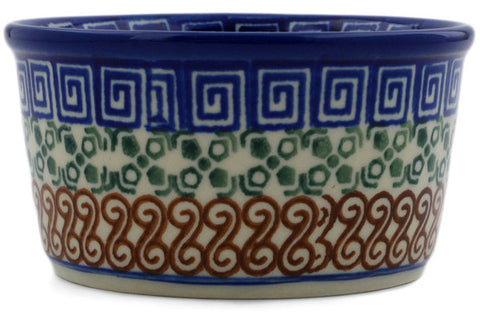 Polish Pottery Small Ramekin Bowl Grecian Sea