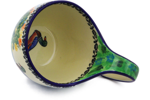 Polish Pottery 16 oz Bowl with Loop Handle Mallard Meadow UNIKAT
