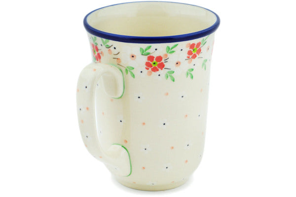 Polish Pottery Bistro Mug Blushing Blooms
