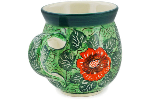 Polish Pottery 12oz Bubble Mug Bold Sunflower UNIKAT