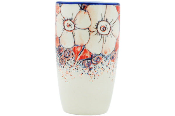 Polish Pottery Latte Mug Peachy Keen UNIKAT
