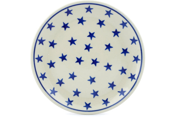 Polish Pottery Toast Plate Starburst Americana