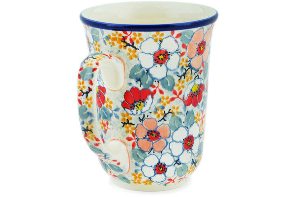 Polish Pottery Bistro Mug Sweet Floral Bliss UNIKAT