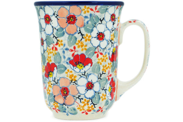 Polish Pottery Bistro Mug Sweet Floral Bliss UNIKAT