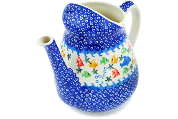 Polish Pottery Watering Can Under The Sea