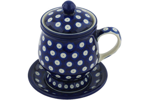 Polish Pottery 10 oz Brewing Mug Blue Eyes