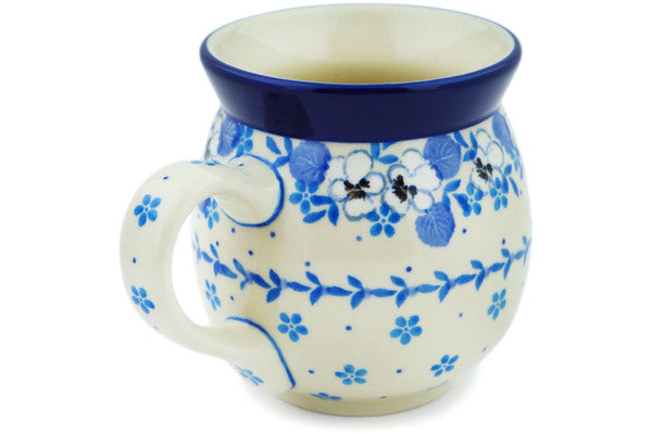 Polish Pottery 16 oz Bubble Mug Baby Blue
