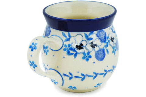 Polish Pottery 8 oz Bubble Mug Baby Blue
