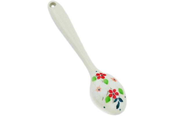 Polish Pottery Sugar Spoon Festive Misteltoe UNIKAT