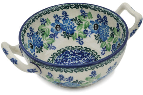 Polish Pottery 10 oz Bouillon Cup Pretty In Blue