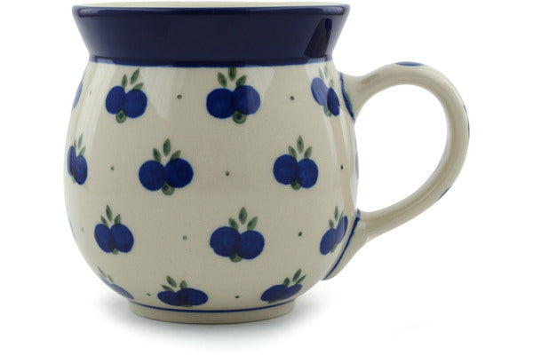 Polish Pottery 16 oz Bubble Mug Wild Blueberry