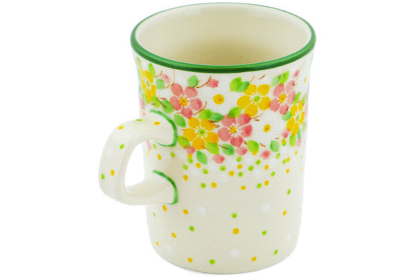 Polish Pottery 8 oz Mug Blossom Sprinkle UNIKAT