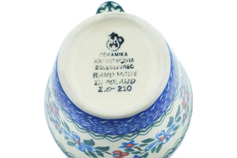 Polish Pottery 8 oz Creamer Azure Blooms
