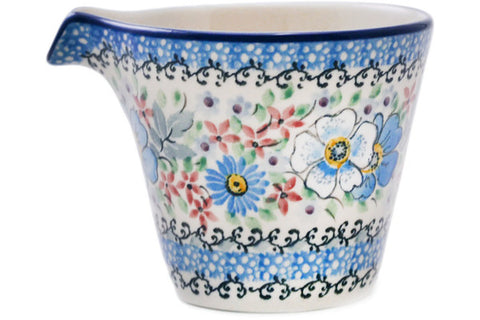 Polish Pottery 8 oz Creamer Flower Crown UNIKAT