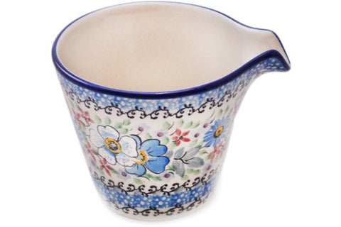 Polish Pottery 8 oz Creamer Flower Crown UNIKAT