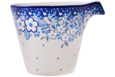 Polish Pottery 8 oz Creamer Floral Animation UNIKAT