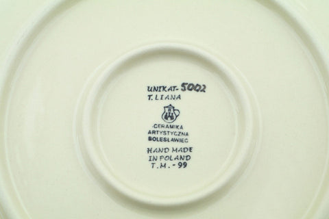 Polish Pottery 10½-inch Dinner Plate Rosey Starburst Poppy UNIKAT