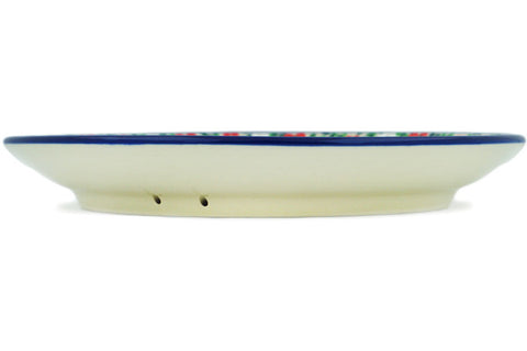 Polish Pottery 10½-inch Dinner Plate Rosey Starburst Poppy UNIKAT