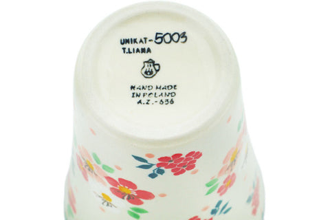 Polish Pottery 12 oz Tumbler Pink Divinity UNIKAT