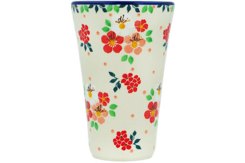 Polish Pottery 12 oz Tumbler Pink Divinity UNIKAT