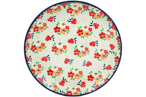 Polish Pottery 10½-inch Dinner Plate Pink Divinity UNIKAT