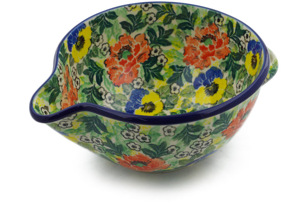 Polish Pottery 7½-inch Batter Bowl Breathtaking UNIKAT