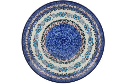 Polish Pottery 10½-inch Dinner Plate Blooming Blues