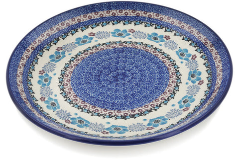 Polish Pottery 10½-inch Dinner Plate Blooming Blues