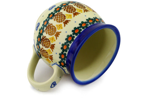 Polish Pottery 12oz Bubble Mug Pineapple Paradise