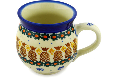 Polish Pottery 12oz Bubble Mug Pineapple Paradise