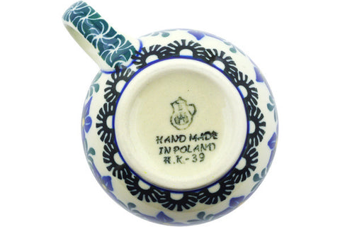 Polish Pottery 8 oz Bubble Mug Blue Violets
